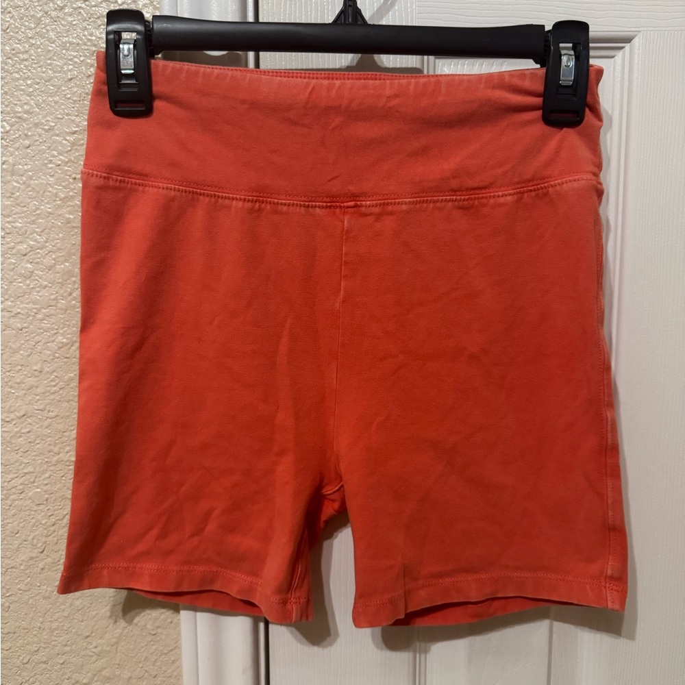 Orange Free People Biker Shorts